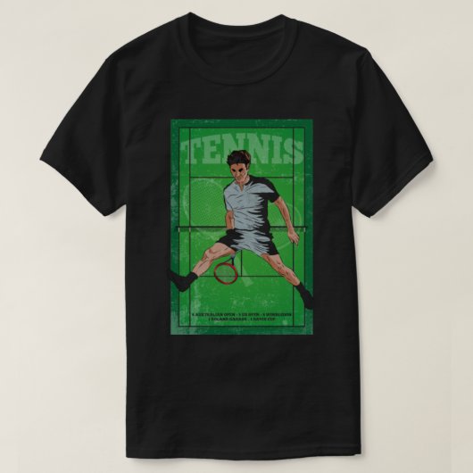 Roger Federer Tennis Player Hero History_ T-shirt (Design voorkant)