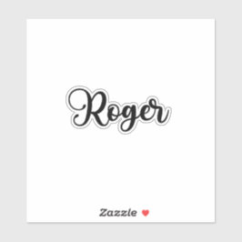 Roger Naam - Handgeschreven kalligrafie Sticker