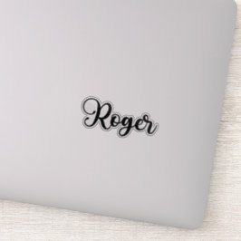 Roger Naam - Handgeschreven kalligrafie Sticker