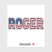 Roger Name Vorname USA Sticker Stickerset (Vel)
