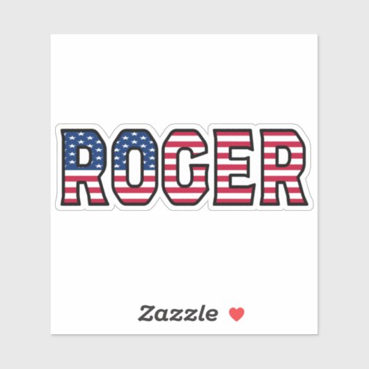 Roger Name Vorname USA Sticker Stickerset (Vel)