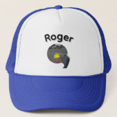 Roger Name With Ball Catching Pelican, Trucker Pet (Voorkant)