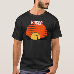 Roger Palm Tree Sunset Retro Sand Dunes T-shirt