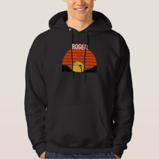 Roger Palm Tree Sunset Retro Vintage Sand Dunes Hoodie