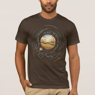 ROGER peptide, Moon 5 w / aangepaste tekst, donker T-shirt