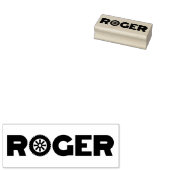 Roger Petrol Head Rubberstempel (Gestempeld)