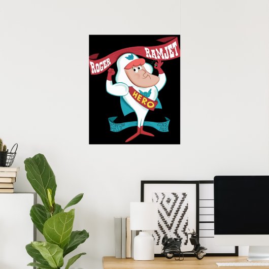 Roger Ramjet held van onze natie Poster (Thuiskantoor)