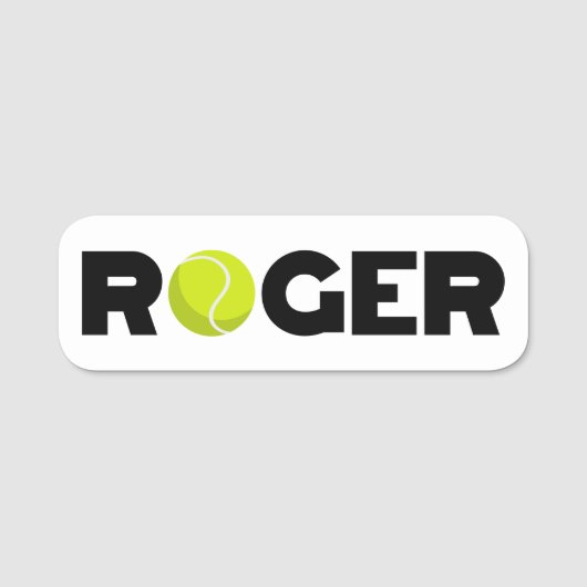 Roger Tennis Naamplaatje (Voorkant)