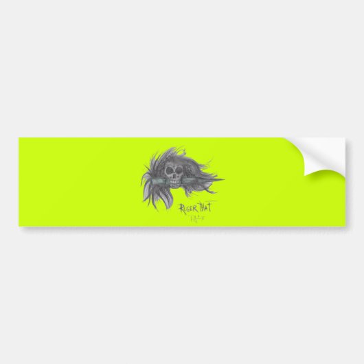 "Roger That" Schedel Bumpersticker (Voorkant)