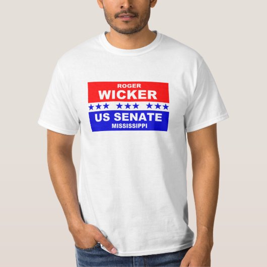 Roger Wicker Mississippi US Senate 2018 T-shirt (Voorkant)