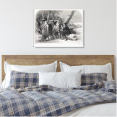 Roger Williams beschermd door de Narragansetts Canvas Afdruk (Insitu (Slaapkamer))