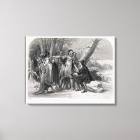 Roger Williams beschermd door de Narragansetts