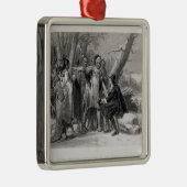 Roger Williams beschermd door de Narragansetts Metalen Ornament (Rechts)