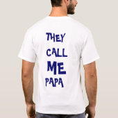 Roger Ze noemen me papa T-shirt (Achterkant)