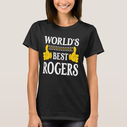 Rogers Achternaam Team Familie Achternaam World's T-shirt (Voorkant)