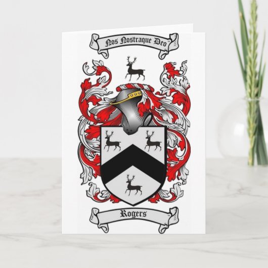 ROGERS Family Crest Kaart (Voorkant)
