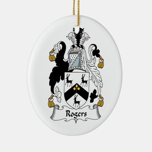Rogers Family Crest Keramisch Ornament (Rechts)