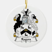 Rogers Family Crest Keramisch Ornament (Voorkant)