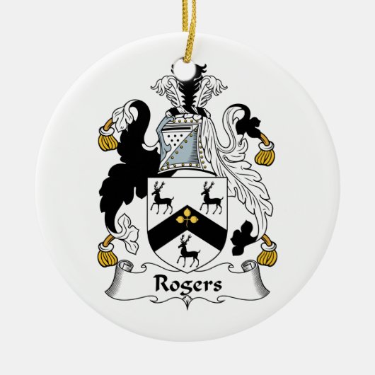 Rogers Family Crest Keramisch Ornament (Voorkant)