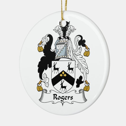 Rogers Family Crest Keramisch Ornament (Links)