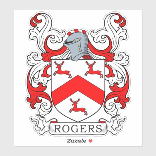 Rogers Family Crest Sticker (Vel)