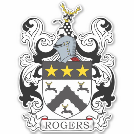 Rogers Family Crest Sticker (Voorkant)