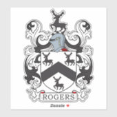 Rogers Family Crest Sticker (Vel)