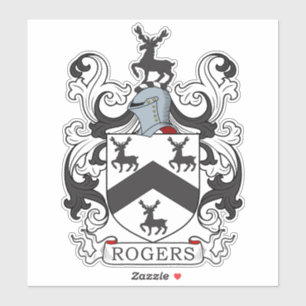 Rogers Family Crest Sticker