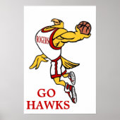Rogers GHawk Basketball Mascot Poster - Tall (Voorkant)
