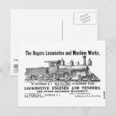 Rogers Locomotive Works Briefkaart (Voorkant / Achterkant)