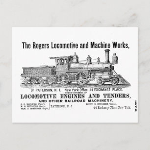 Rogers Locomotive Works Briefkaart