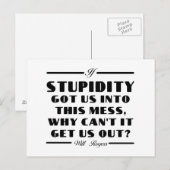 Rogers on Stupidity Briefkaart (Voorkant / Achterkant)