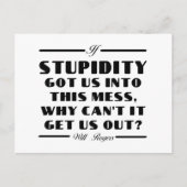 Rogers on Stupidity Briefkaart (Voorkant)