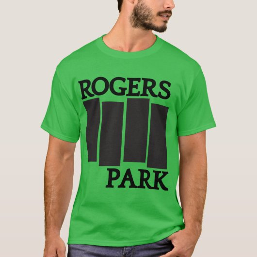 rogers park zwarte vlag t-shirt (Voorkant)