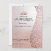  rogesold luxdamask tiara Quinceañera Kaart (Voorkant)