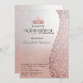  rogesold luxdamask tiara Quinceañera Kaart (Voorkant / Achterkant)
