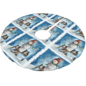 Rogh Collie met Snowman Kerstmis Kerstboom Rok (Gekanteld)