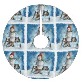 Rogh Collie met Snowman Kerstmis Kerstboom Rok (Voorkant)
