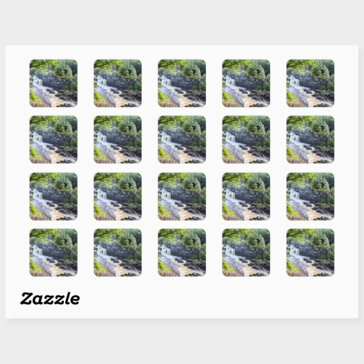 Rogie Falls, Schotland Vierkante Sticker (Vel)