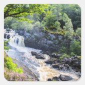 Rogie Falls, Schotland Vierkante Sticker (Voorkant)