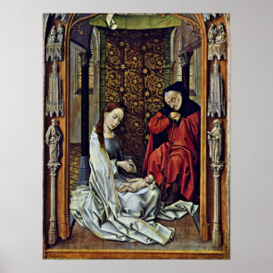 Rogier van der Weyden - geboorte van Christus Poster