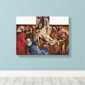 Rogier van der Weyden - Verdaling van het Kruis Canvas Afdruk (Insitu (Houten vloer))