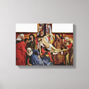 Rogier van der Weyden - Verdaling van het Kruis Canvas Afdruk