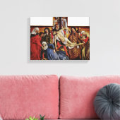 Rogier van der Weyden - Verdaling van het Kruis Canvas Afdruk (Insitu (Woonkamer))
