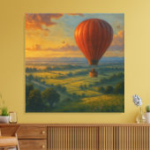 Rogue Ballonvaart - Schilderachtige Illustratie St Canvas Afdruk (Insitu (Woonkamer))