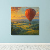 Rogue Ballonvaart - Schilderachtige Illustratie St Canvas Afdruk (Insitu (Houten vloer))