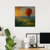 Rogue Balloon Ride - schilderachtige illustratiest Poster (Thuiskantoor)