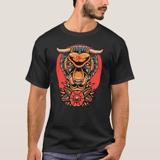 ROGUE  BULL TATTOO GRAFFITI ART T-SHIRT (Voorkant)