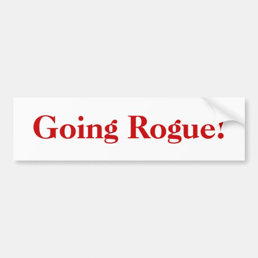 Rogue! Bumpersticker (Voorkant)