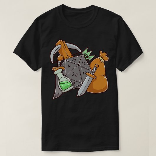 Rogue D20 Dice T-shirt (Design voorkant)
